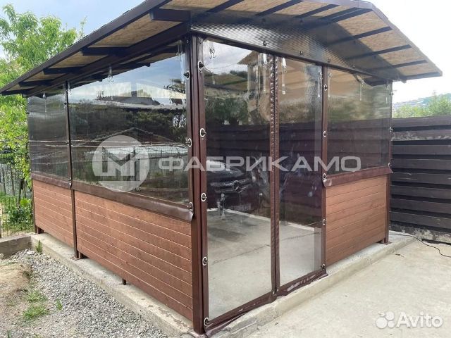 Мягкие окна из пленки пвх для беседки