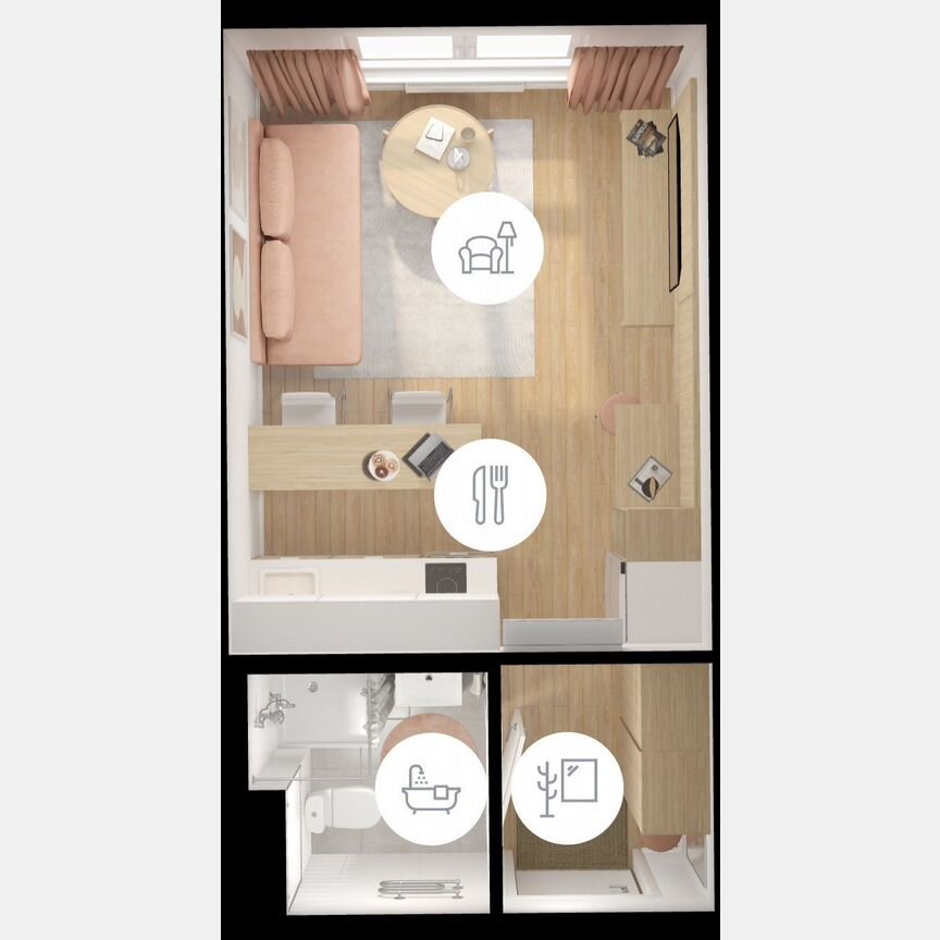 Квартира-студия, 20 м², 14/16 эт.