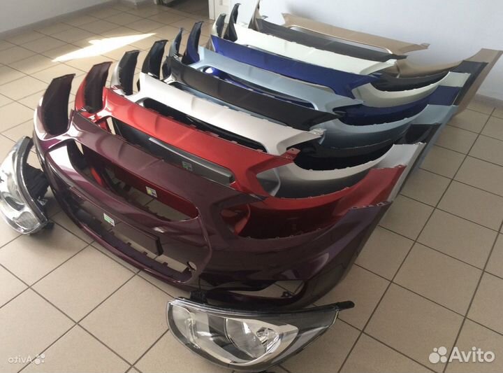 Бампер Hyundai Solaris в цвет