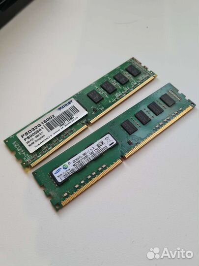 Оперативная память DDR3 4 gb + DDR3 2 gb