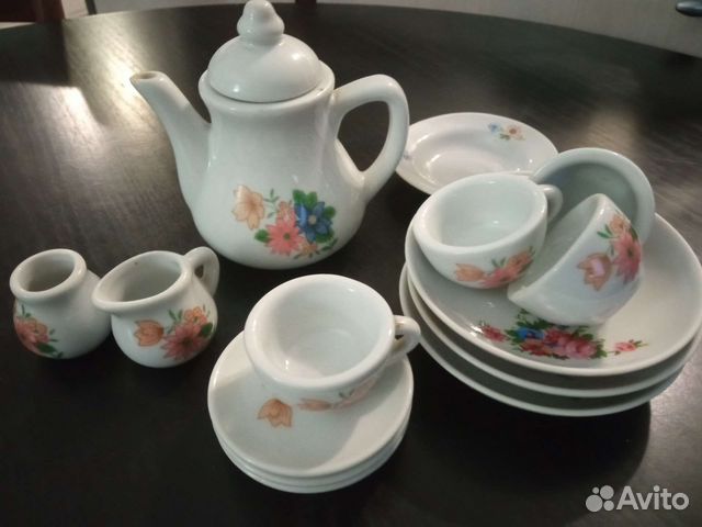 Детский сервиз чайный фарфор