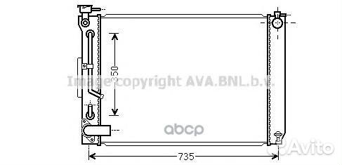 Радиатор lexus RX300 3.0 A/T 02- TO2648 Ava