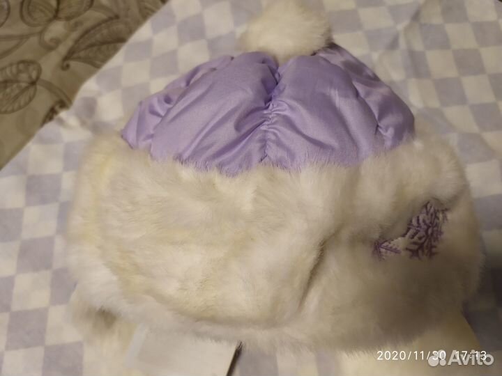 Шапочка зимняя для девочки 54размер