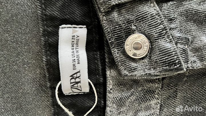 Джинсы zara металлик