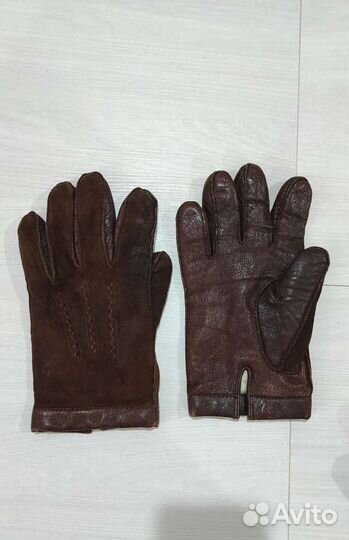 Перчатки из натуральной кожи чёрные и коричневые