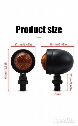 Поворотники на мотоцикл,скутер 4 шт