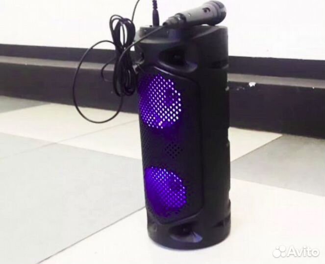 Колонка Bluetooth + Радио + Подсветка + USB + SD