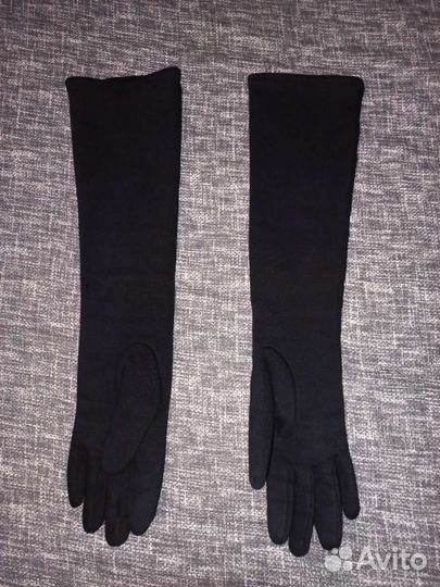 Перчатки женские длинные черные