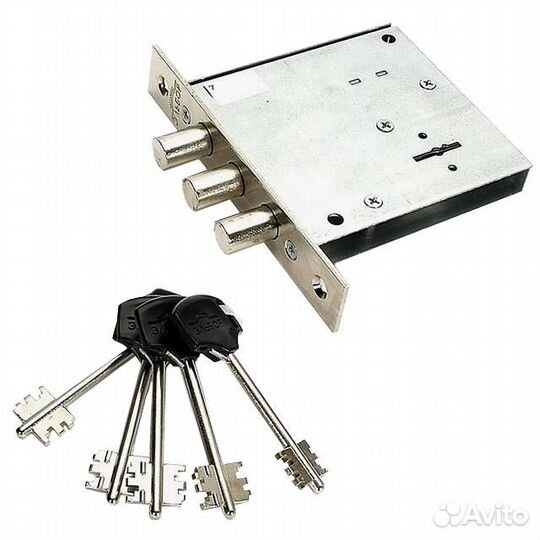 Замок врезной эльбор Кремень 1.04.02 5 ключей /022