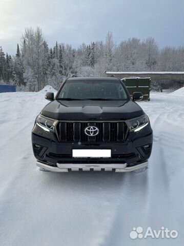 Передняя защита Грюндик клыки нержавейка Прадо150