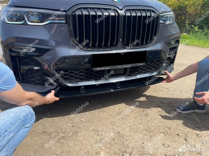 Сплиттер BMW X7 G07 черный