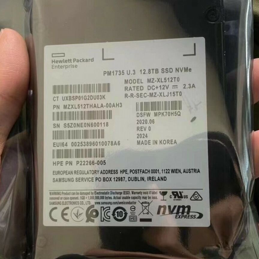 [PM1735] Samsung Ssd 12.8тб Gen4 X4 Pm1735