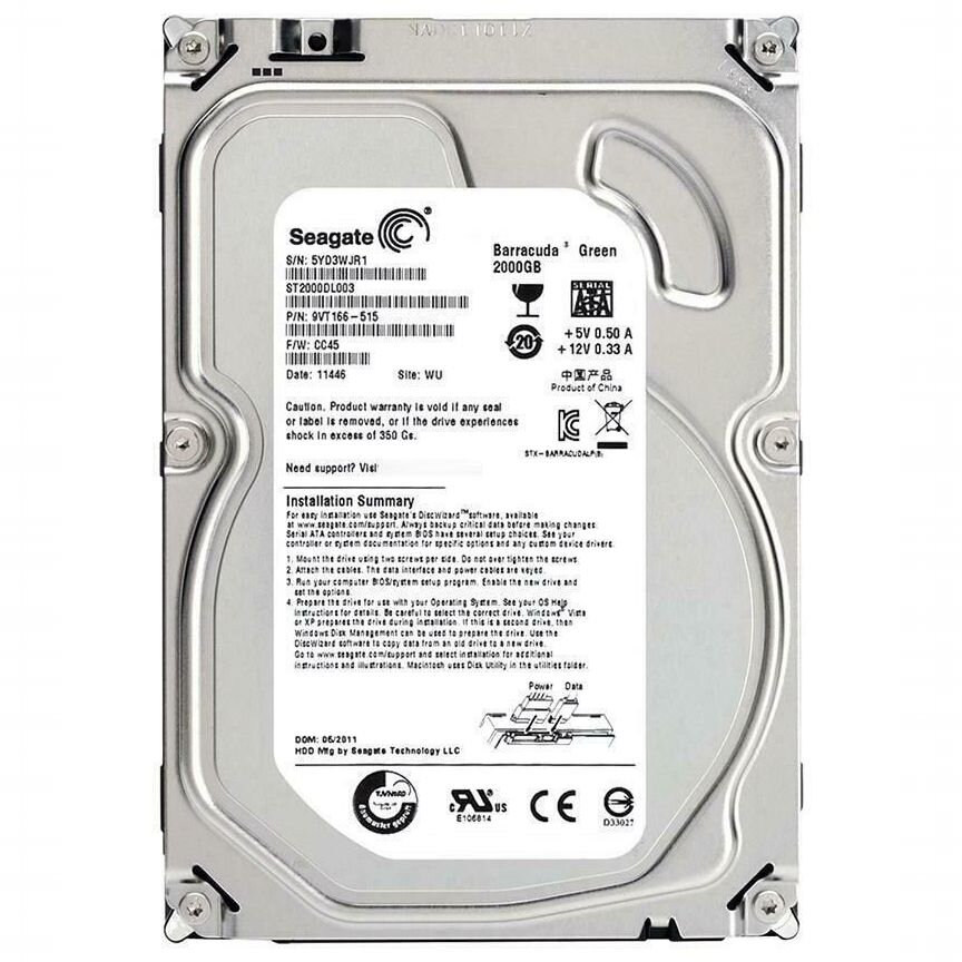 [ST2000DL003] Жесткий Диск Seagate 2tb Sata3 3.5 St2000dl003