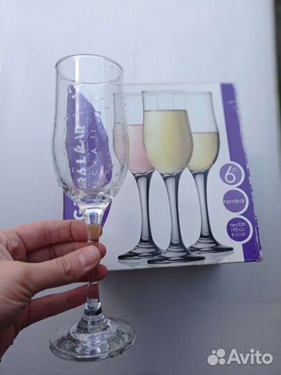 Бокалы для шампанского новые 5шт