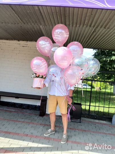 Сердце гелиевые.Водопады из шаров.Воздушные шарики