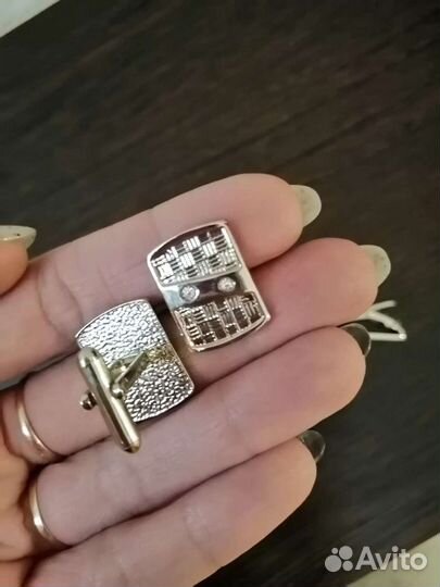 Мужские запонки с зажимом