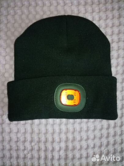 Шапка трикот.с двумя перезаряжаемыми LED фонарями