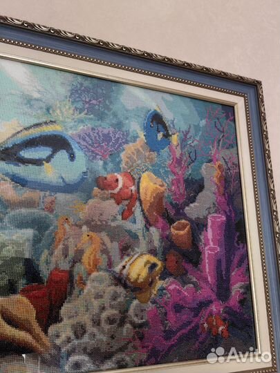 Картина вышитая крестом ручная работа