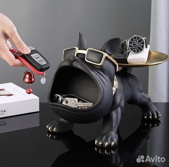 Конфетница ключница статуэтка бульдог