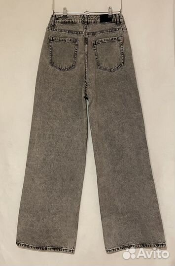 Джинсы широкие серые размер 30