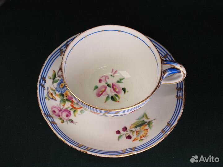 Sevres.Коллекционная чайная пара. Франция