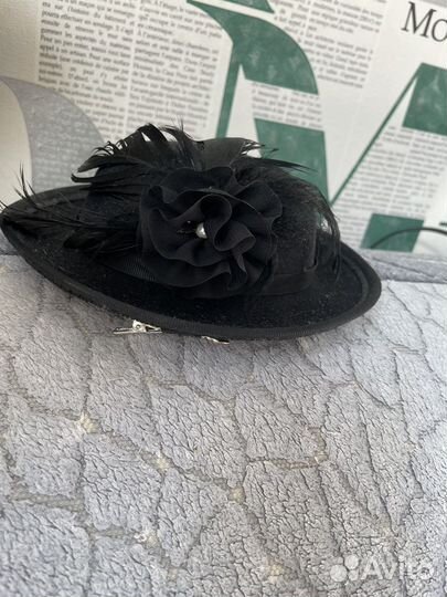 Декоративная шляпка на заколках-крокодильчиках