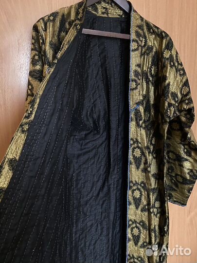 Узбекский халат чапан абайя золотой 46
