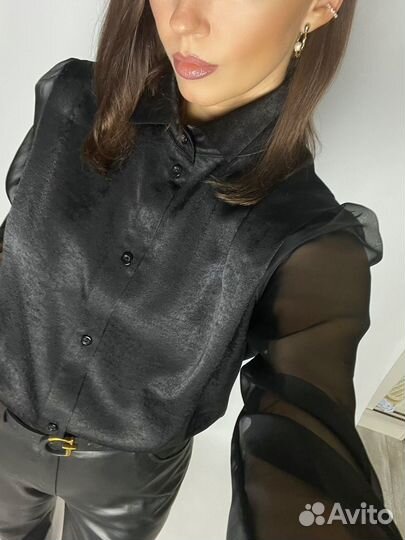 Рубашка женская с объёмными рукавами