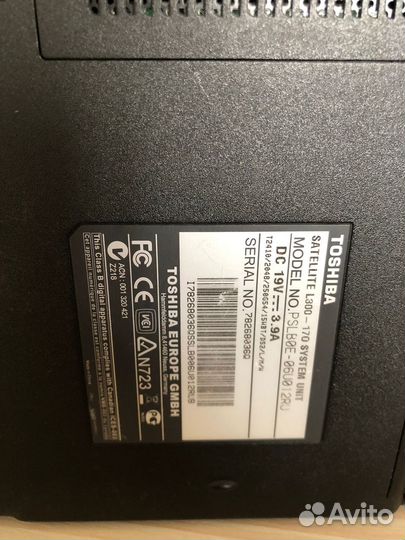 Ноутбук toshiba satellite l300