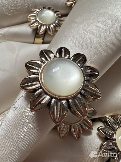 Скатерть+салфетки с кольцами новое