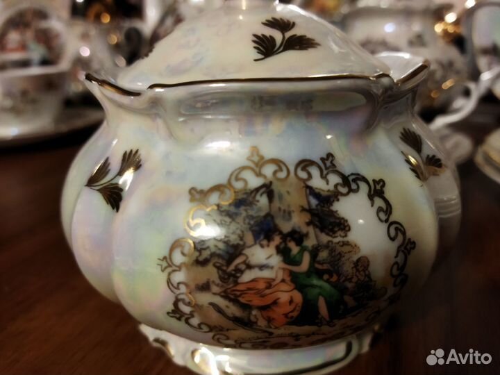 Чайно-кофейный сервиз Мадонна ГДР фарфор 12 персон