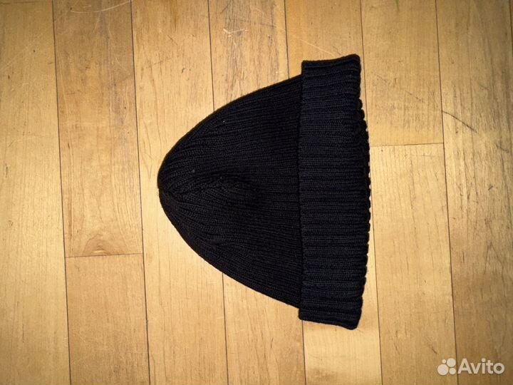 Шапка HM бини черная в рубчик