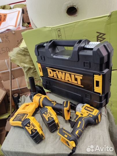 Набор DeWalt 2в1: Гайковерт 330 Нм + Болгарка 125 мм, 21V, 2 АКБ