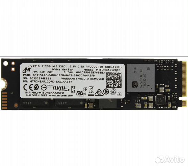 Оперативная память. Накопитель Ssd m2 Micron 512gb