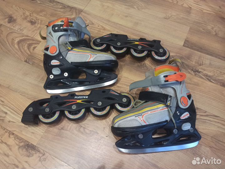 Коньки и ролики 2 в 1