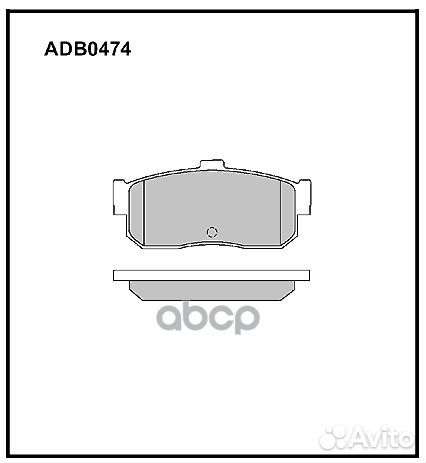 Колодки тормозные дисковые зад ADB0474 alli