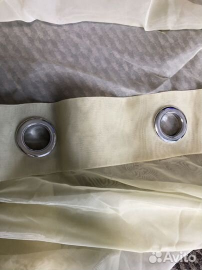 Тюль на люверсах бу