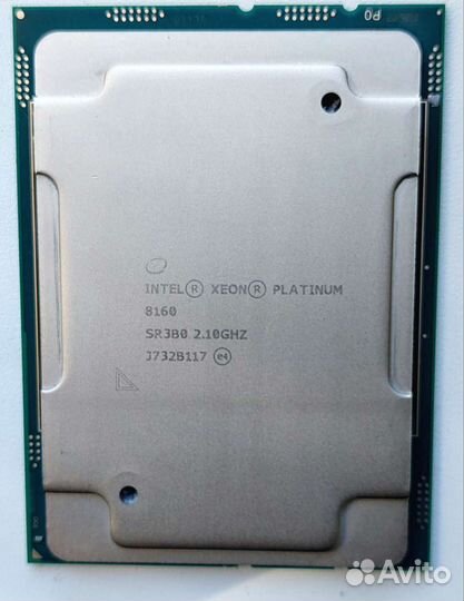 Xeon Platinum 8160 24 ядер 2.1-3.7Ghz 33mb 150w