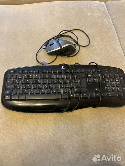Клавиатура и мышь logitech