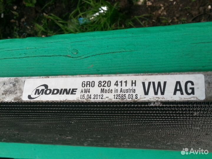 Радиатор кондиционера для Фольксваген Поло 2012 г