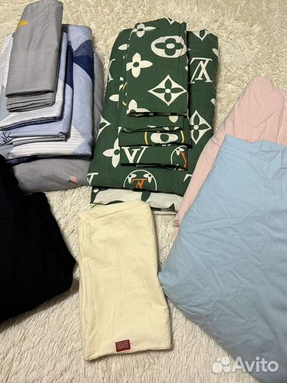 Постельное белье Евро, б/у, Ikea,Турция,пакетом