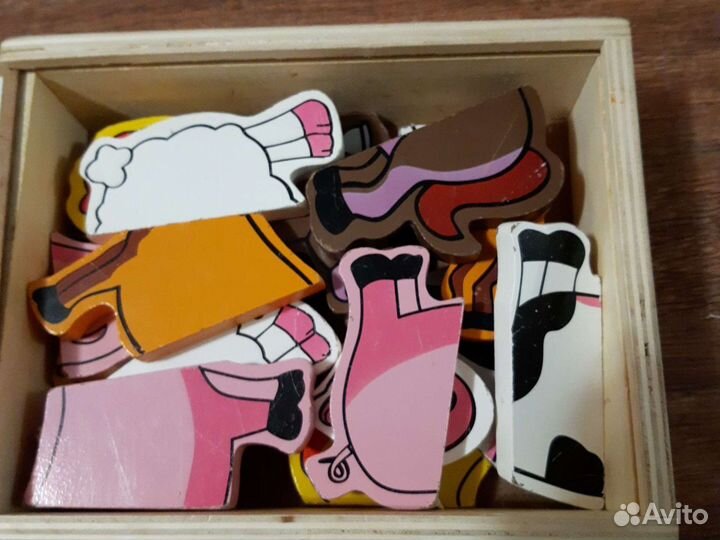 Деревянный магнитный пазл