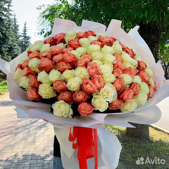 Шикарные букеты роз. Розы Эквадор 101 роза