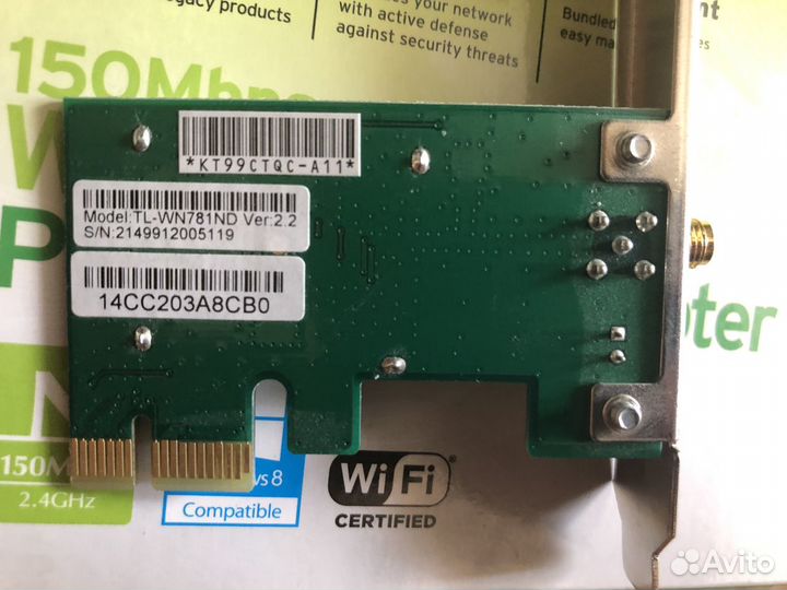 Wi-Fi адаптер PCI-E TP-link TL-WN781ND