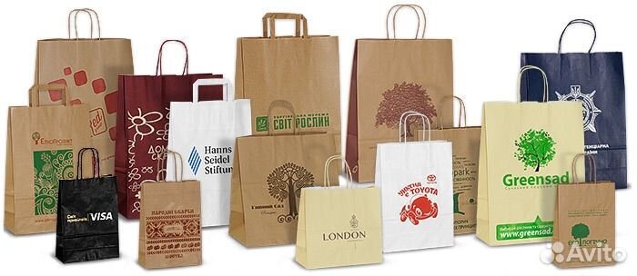 Нанесение логотипа на крафт пакеты