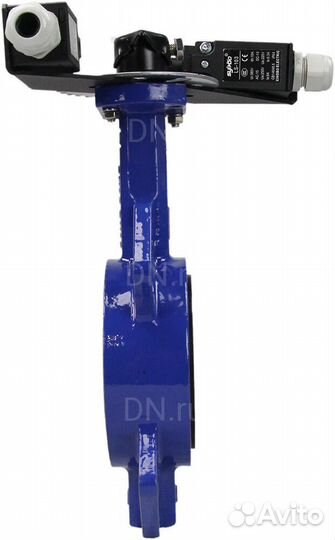 Затвор дисковый поворотный DN.ru WBV3432E-2W-Fb Ду40 Ру16, корпус - углеродистая сталь WCB, диск - н