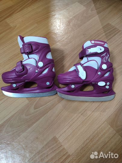 Коньки детские раздвижные размер 27-30