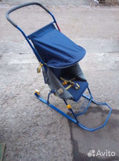 Санки с двумя колесами