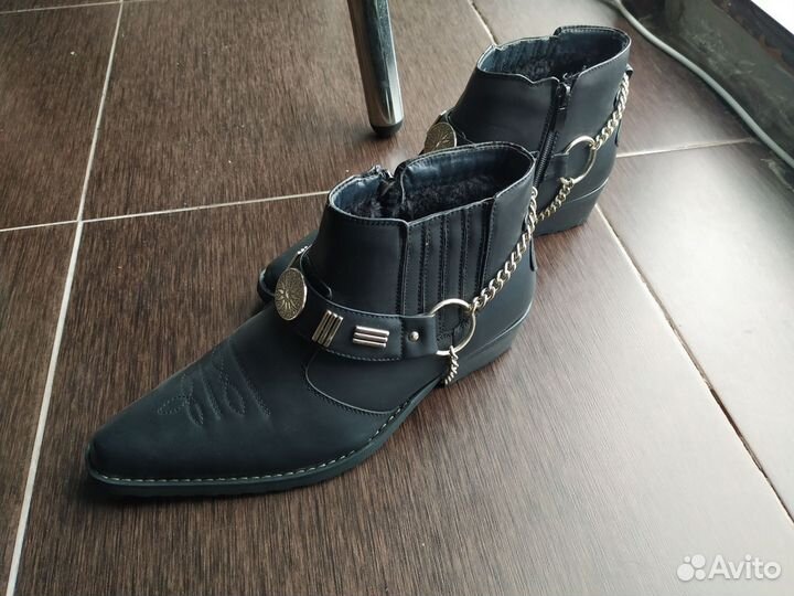 Ботинки мужские с мехом, новые, размер 40