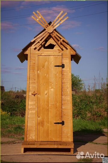 Уличный туалет деревянный ART128